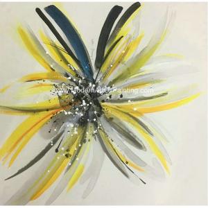 Wholesale Modern Hand Painted Flower Paintings Fashion Square Abstract Art Canvas Paintings from china suppliers