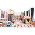 Pink Fantasy Indoors Playground Equipment 90 Squares Soft Indoor Playground