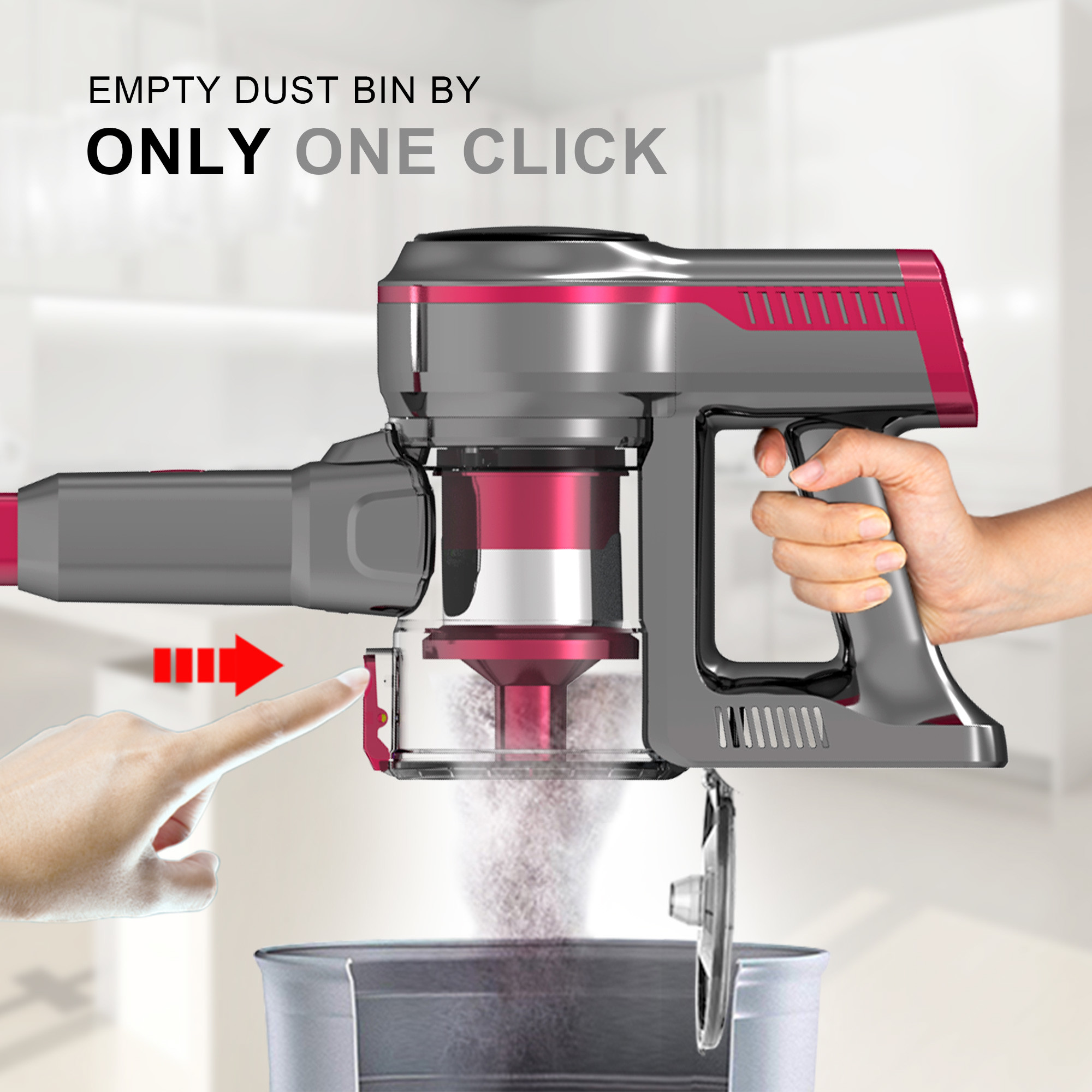 Strong Suction Stick Vacuum Cleaner With Detachable Battery