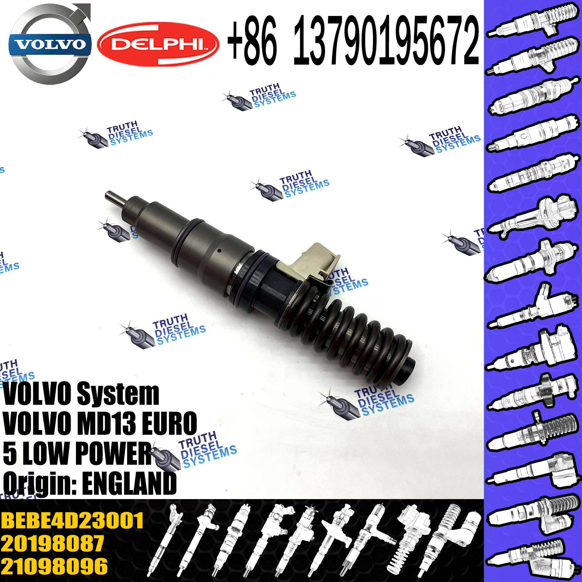 Diesel Engine Fuel Common Rail Injector BEBE4D22001 BEBE4D22002 BEBE4D23001
