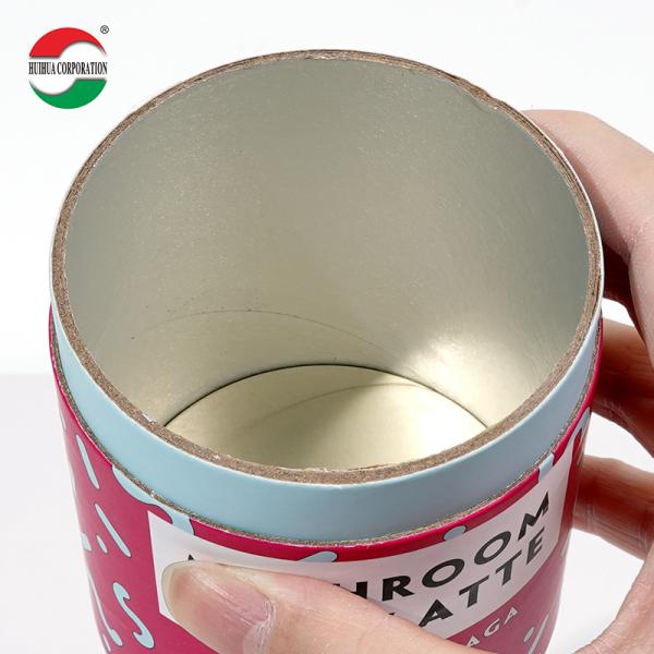Custom Design Food Grade Tea Container Packaging Recyclable Material Luxury Candy Round Gift Boxes Kraft Paper Tube Cylinder With Seal Metal Lid