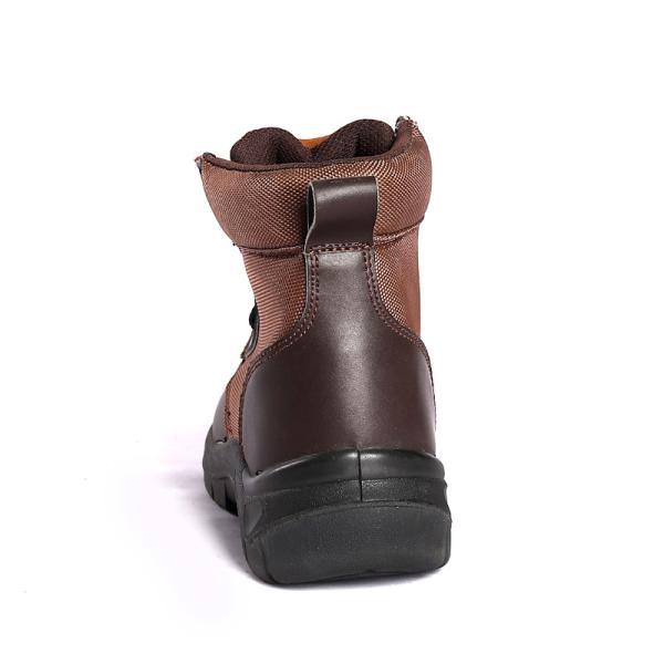 Black Anti Slip Waterproof Safety Footwear Leather Steel Toe Men'S Heavy Industry