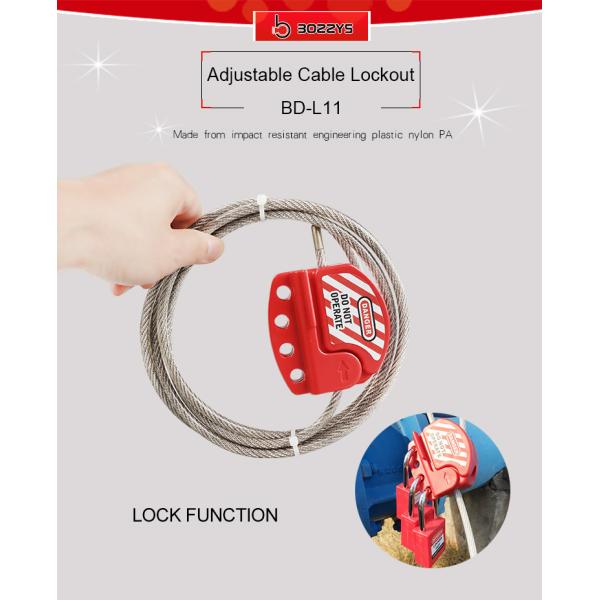 BOSHI Hot Selling 2019 Nylon PA Steel Safety Cable Lockout Device