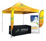 3M X 3M Booth Outdoor Exhibition Tents Customized Printed Tent With Half Walls