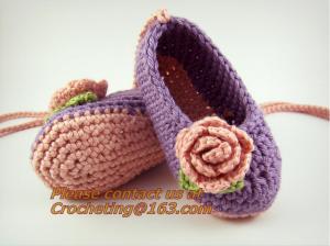 Wholesale Crochet Baby, Booties, Socks Knitted, Newborn Loafers Shoes Plain Infant Slippers Footwea from china suppliers