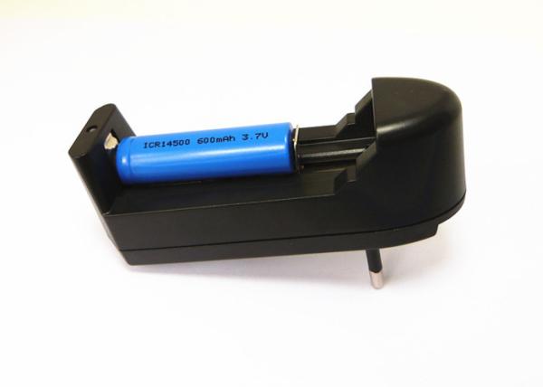 1 Slot Seat Type 14500 Li Ion Battery Charger , Portable Flashlight Battery