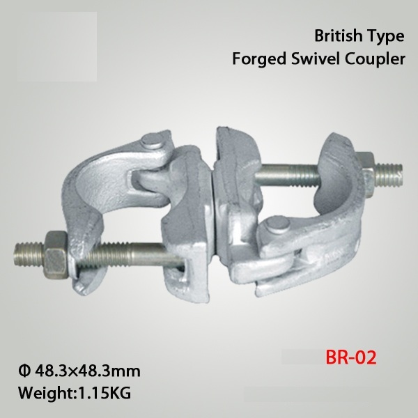 British Type Scaffolding Couplers Drop Forged Swivel Coupler