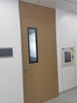 Off-White/Blue Cleanroom Swing Door with Thermal Insulation for Dust Prevention