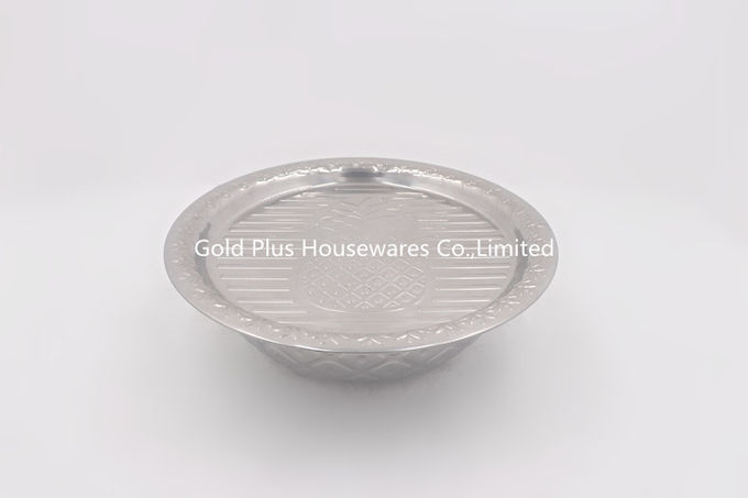 30-50cm Durable kitchen tools stainless steel rice washing bowl serving bowl vegetable washing basin with lid