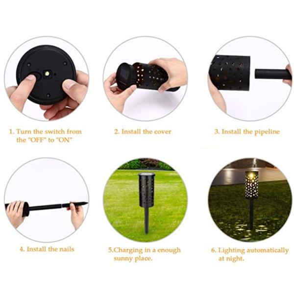 Automatic 17.95 Inch 0.5W LED Solar Garden Lanterns