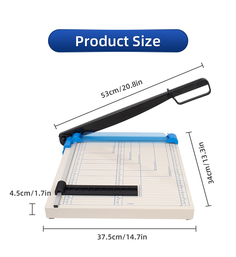 G.W 25.55KG Heavy Duty Mini Desktop Paper Cutter A4 Manual Guillotine for Cutting Paper