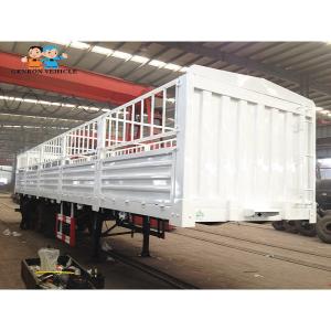 Wholesale Animals Transporting 3 Axles Dropside Removable Stake Semi Trailer from china suppliers