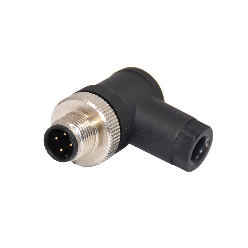 M12 4pin D Coding Male straight screw assembly waterproof connector M12 installed connector