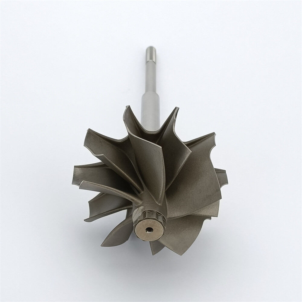 HX40W turbo upgrade 5+5 blades Turbine wheel shaft 3596226 4050572 for 4049355 turbochargers