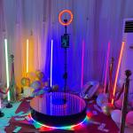 Wedding Social Kiosk Photo Booth LED Slow Motion 360 Spinning Booth