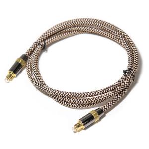 Wholesale Toslink Didital Optical Cable OD5.0 Golden 4K Port Woven Rope HiFi Sound For Home Theatre Soundbar from china suppliers