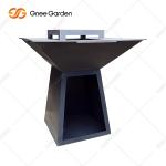 Bbq Rusty Corten Steel Fire Pits With Log Store BBQ Gas Grill Outdoor BBQ Grill