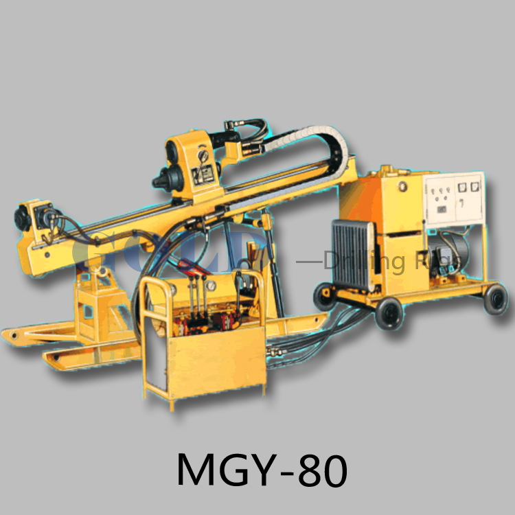 MGY-80 Anchoring machine with plenty of torque working on scaffold