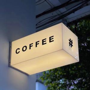 Wholesale Outdoor door head side sign light box billboard acrylic shop sign light custom custom coffee shop lighting signs from china suppliers