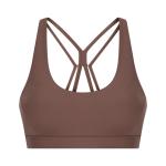 Shockproof Womens Sports Bra Gathered Moisture Wicking Without Steel Ring