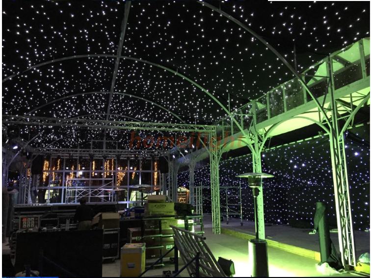 Custom Church Wedding Backdrop LED Star Curtain Lights with Working Temperature -22 85C