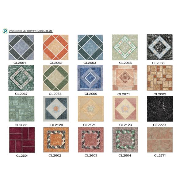 High Gloss Bathroom Floor Self Adhesive Tiles Geometry Puzzle Square Kitchen