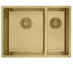 Rose Gold Double Bowl Double Drainer Sink Radius 10 Stainless Steel 304