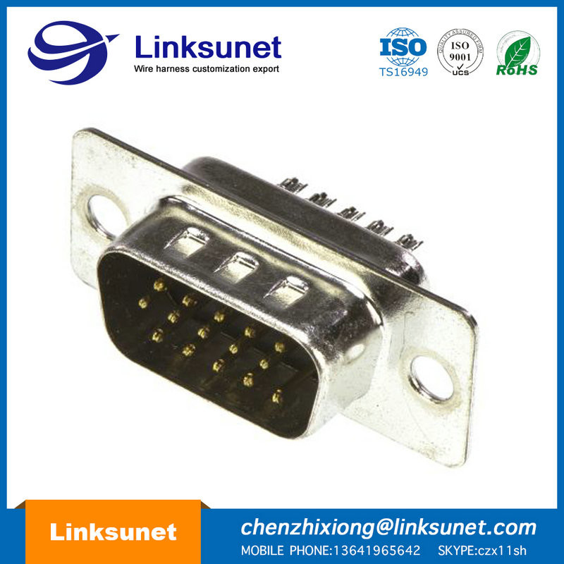 M8 / 12 - 4 PIN Female Plastic Wire Harness D Sub 37 Pin UL94 - V0 Multi Colors