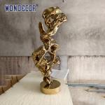 Large abstract outdoor plaza metal art the Taihu Lake rockery stainless steel
