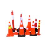 50cm Orange / Blue / Green PVC EVA Traffic Directional Cone For Road Safety