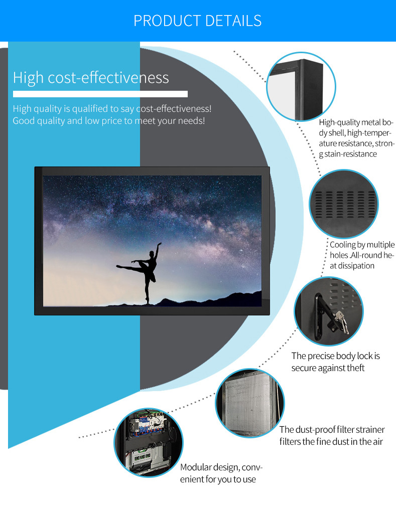 Free Standing High Brightness Vertical HD Waterproof Outdoor Digital Signage