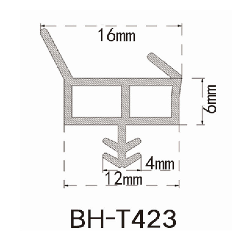 High Resilience TPE Wooden Door Seal Strip
