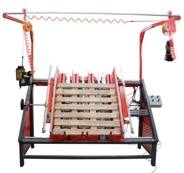 Pallet wood nailing machine, Pneumatic Wood Pallet Nailing Machine width max.