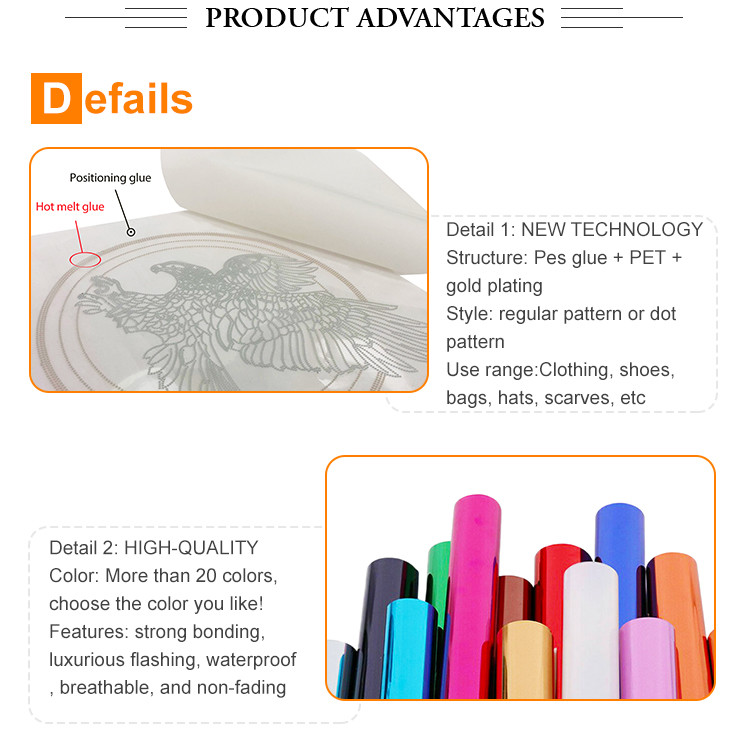 10x12inch Clear Heat Transfer Film Glitter Laser PU Pattern HTV