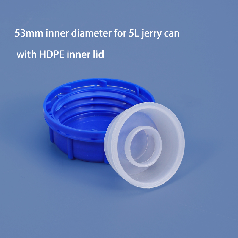 2022 Plastic Lid 53mm Blue Screw Cap Lid For 5L Jerry can Customized Logo Acceptable
