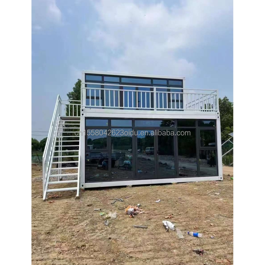 Galvanized Steel Square Tubes Main Structure Customized Color 20ft Container House Prefabricated Temporary Office/Shop/Villa