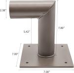 2mm 2.5mm Thickness Light Wall Mount Bracket Accessories 90 Degree Tenon Base