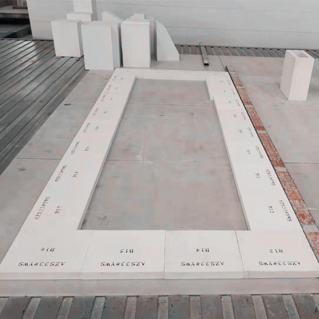 Henan Electrocast Refractory Fused Cast AZS Block for Glass Furnace Little CaO Content