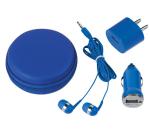 Freeuni Earphone Travel Kit packaging +car charger+travel charger Universal