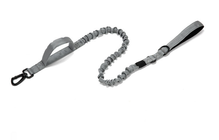 Pet Explosion Proof Reflective Leash Double Handle Nylon Tactical Dog Leash