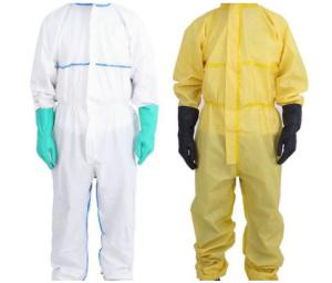 Wholesale Adults Disposable Medical Exam Gowns , Disposable Safety Gowns Elastic Hood from china suppliers