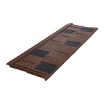 Metal Stone Coated Roof Tile Shingle Design AZ100 Aluzinc Base Metal