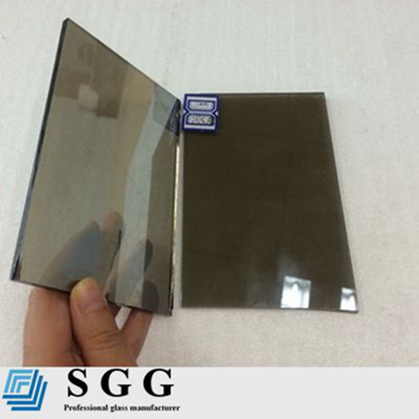 Top quality 4mm light grey reflective glass sheet