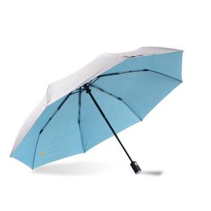 Wholesale Silver Coating UPF50+ Three Folding Umbrella 105cm from china suppliers