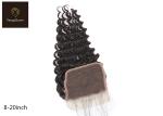Natural 30.48cm 12inch Remy Human Hair Closure deep wave lace frontal With Baby