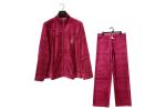Velour Fashionable Jogging Suits Womens 80% Cotton 20% Polyester