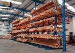 customized Steel Q235 Cantilever Wood Storage Rack For Garage