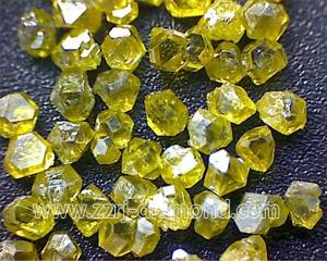 China Yellow color Synthetic diamonds big size man made synthetic rough diamond on sale