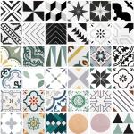 Porcelain Rustic Decorative Flower Tile For Kitchen Bedroom Washroom Floor And