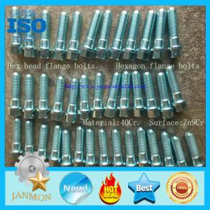 China Hexagon flange bolts,Hexhead flange bolts,High tensile hex bolts,High strength hex bolts,Zinc plated bolts,BlueZincBOLT on sale